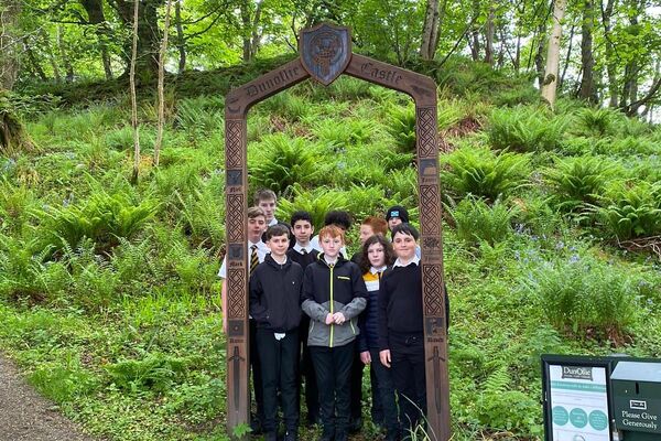 Oban High School's history club members go behind the scenes at Dunollie