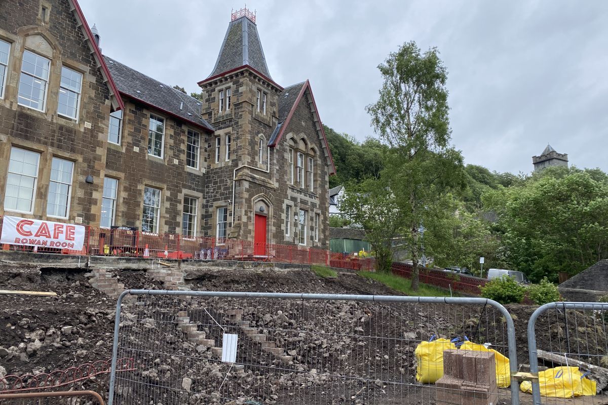 Work on the new amphitheatre in the grounds of The Rockfield Centre coincides with the announcement of a new bord of directors totake the hub into its next chapter.