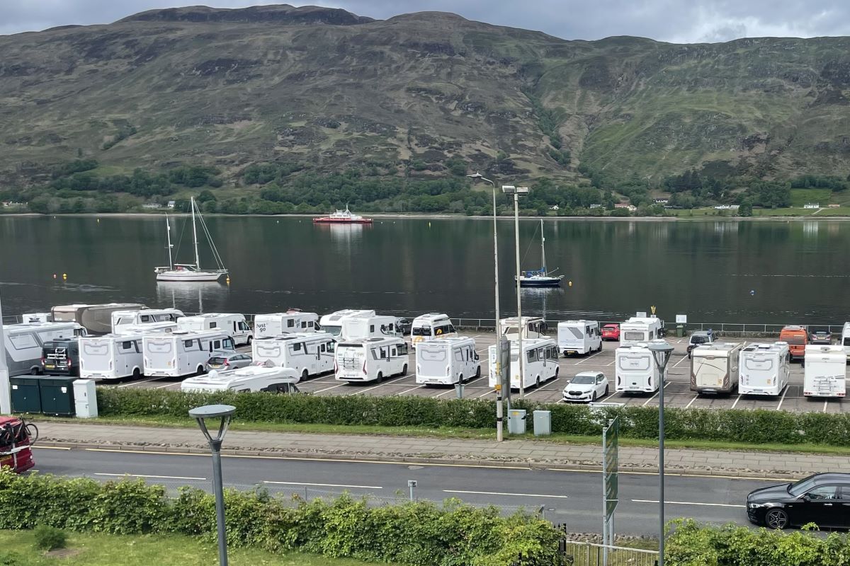 Fort William's West End car park was awash with campervans last week.