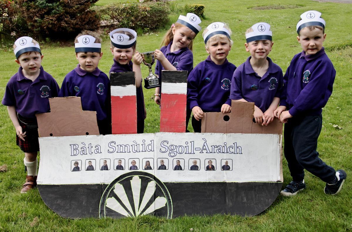 Sgoil Achadh na Creige pupils Mòd-ready with their own choice song Batta Smuid. Photograph: Kevin McGlynn