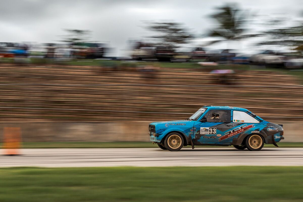 'Baby B' flies by on a straight road. Photograph: Gerrard Wilson. 