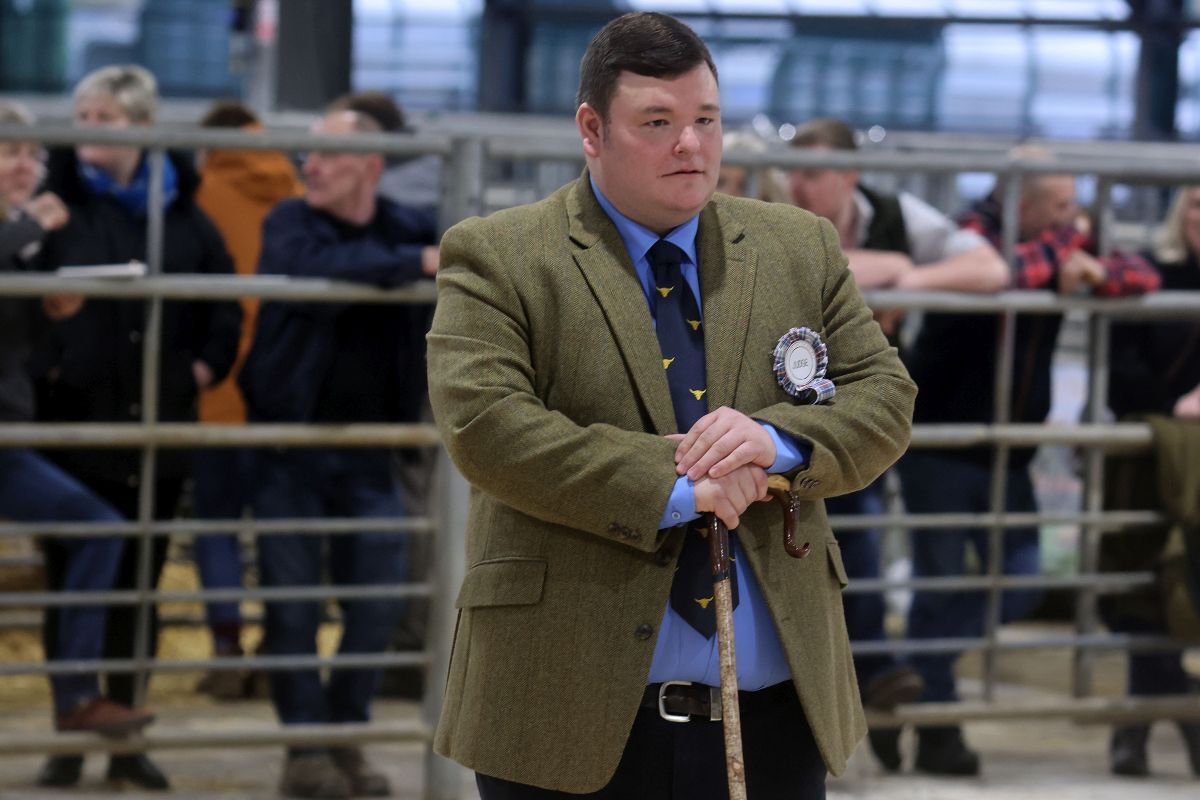 Stuart Campbell in the judging ring in Oban in 2022. Photograph: Kevin McGlynn