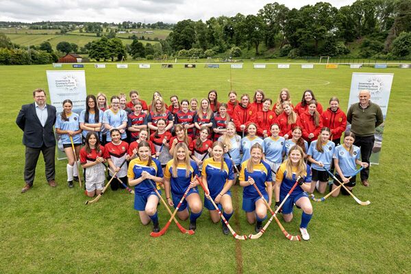 The shinty girls met up ahead of the USA Girls Performance Camp.