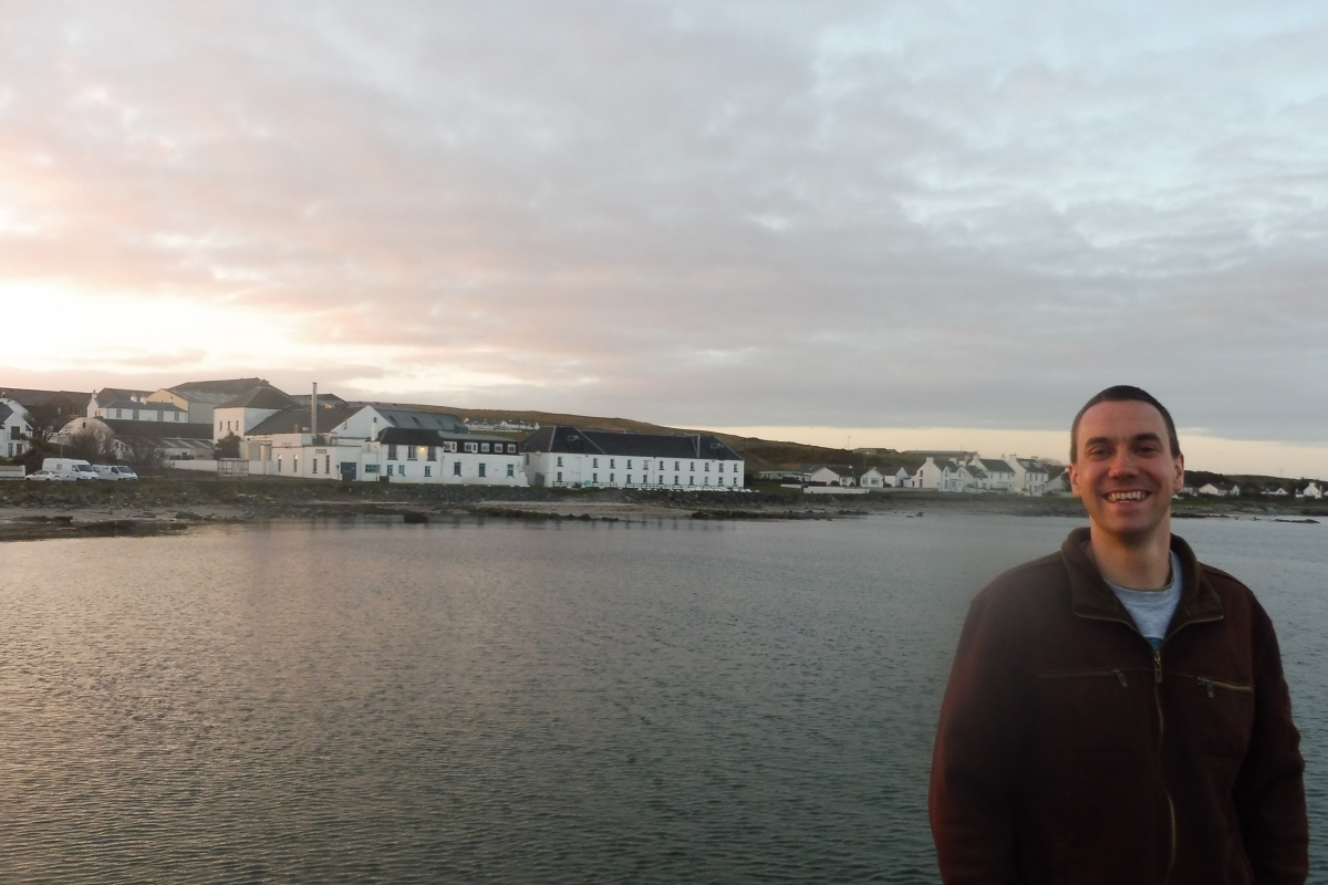 Councillor Alastair Redman at Bruichladdich. Photograph: Alastair Redman