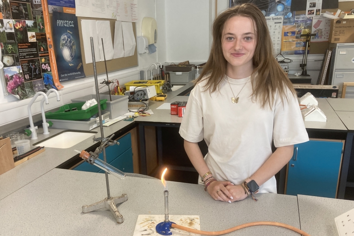 Lochgilphead High School S6 pupil Ruby Dunlop has been taking part in the Scottish Space School. Photograph: Rita Campbell