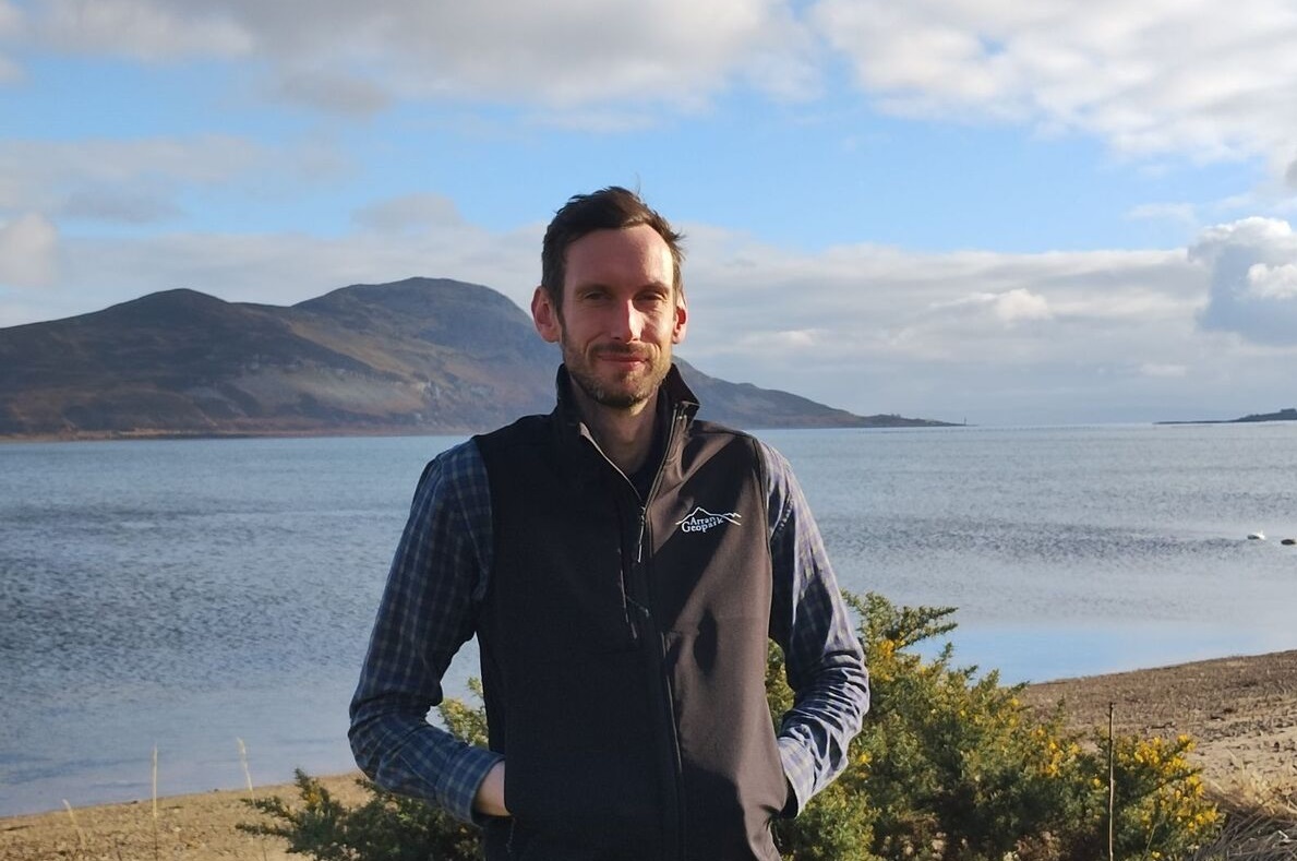 Malcolm Wilkinson, Arran Geopark’s operations manager, has worked tirelessly with the volunteer board and partners to meet the requirements for attaining Geopark status. Photograph: Malcolm Wilkinson. Malcolm Wilkinson, Arran Geopark’s operations manager, has worked tirelessly with the volunteer board and partners to meet the requirements for attaining Geopark status. Photograph: Malcolm Wilkinson.