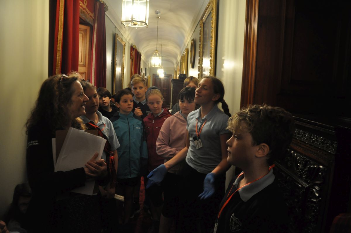 Brodick Primary School pupils take guests on a magical guided tour around the castle.