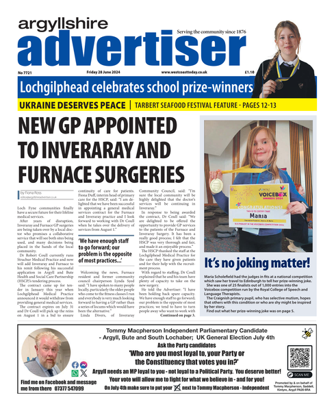 Argyllshire Advertiser 28 June 2024