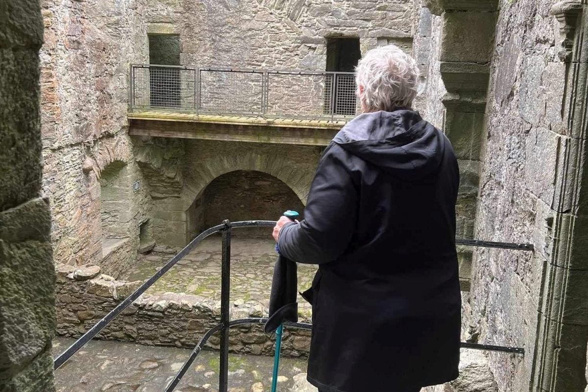 Jan Brown on one of her walks at Carnasserie Castle. Photograph: Jan Brown