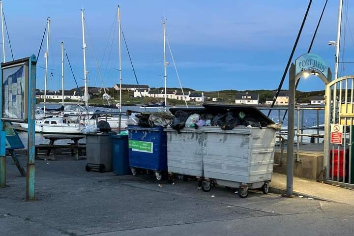 The public bins in Port Ellen.