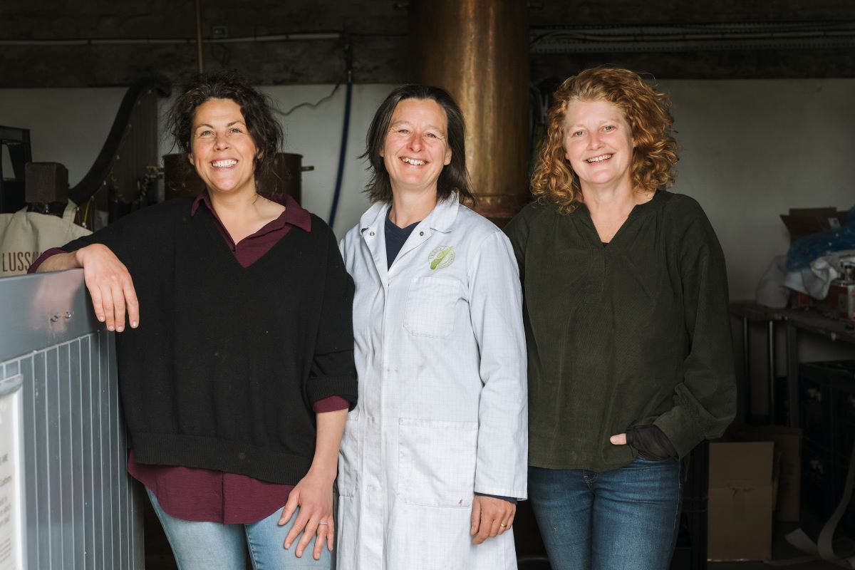 Lussa Gin co-founders from left, Sofie Fletcher, Georgina Kitching and Claire Fletcher.