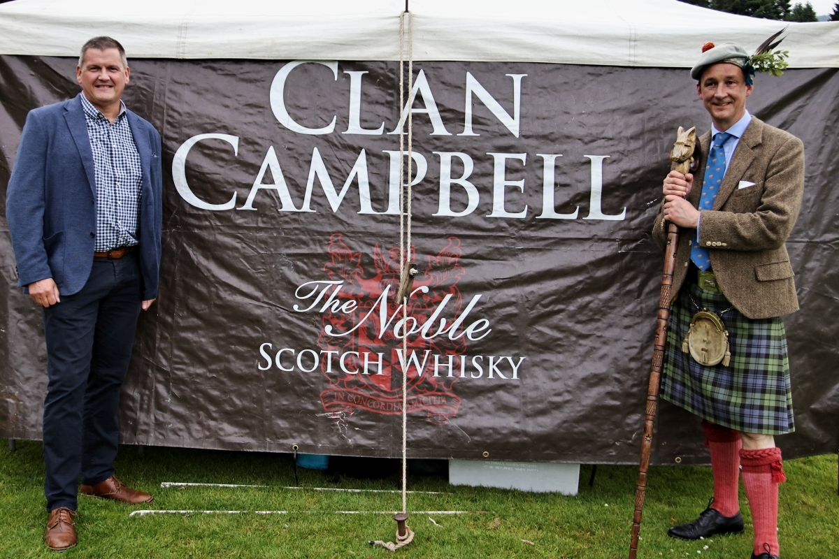 Graham Coull, the new managing director of Clan Campbell, with His Grace the Duke of Argyll Torquhil Campbell. Photograph: Kevin McGlynn