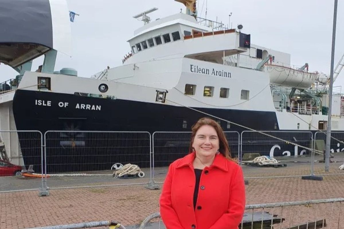 Katy Clark, MSP for the West Scotland region, has urged the Transport Secretary to solve Arran’s ferry capacity issues. Photograph: Katy Clark.