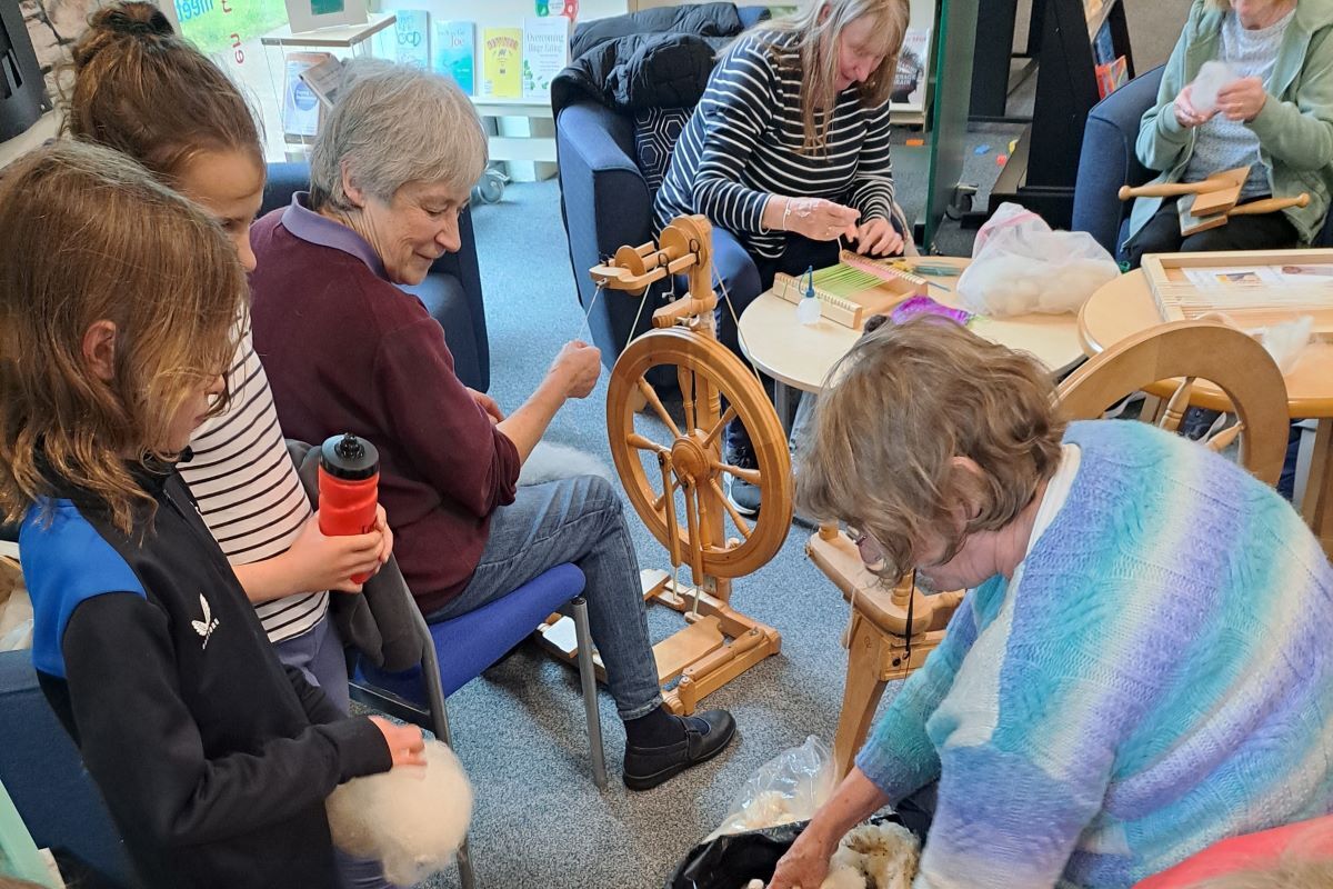 Wool workers get readers in a spin at Campbeltown Library