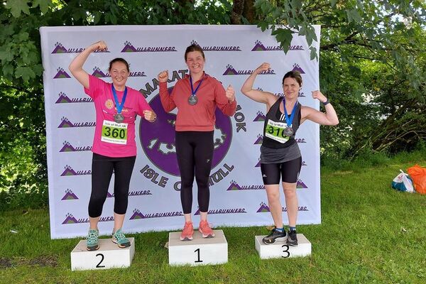 10k local women's podium. Photograph: Alan Parker.