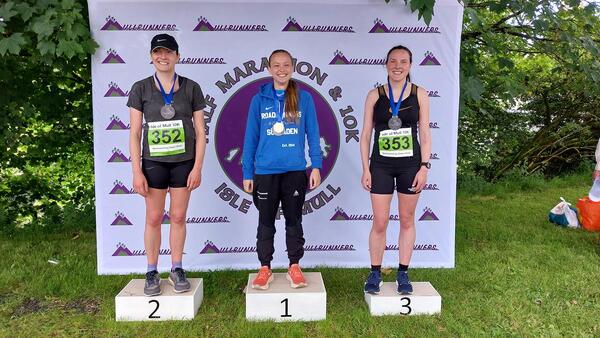 10k women's podium. Photograph: Alan Parker.