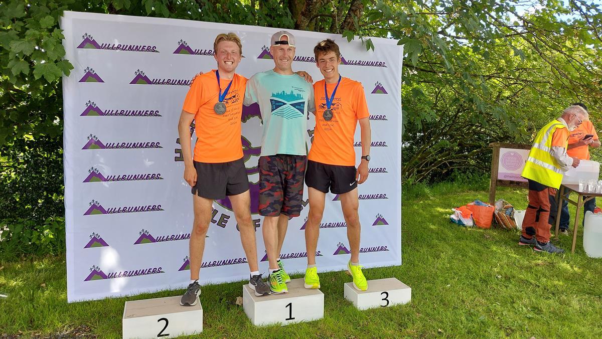 Half Marathon men's podium. Photograph: Alan Parker.