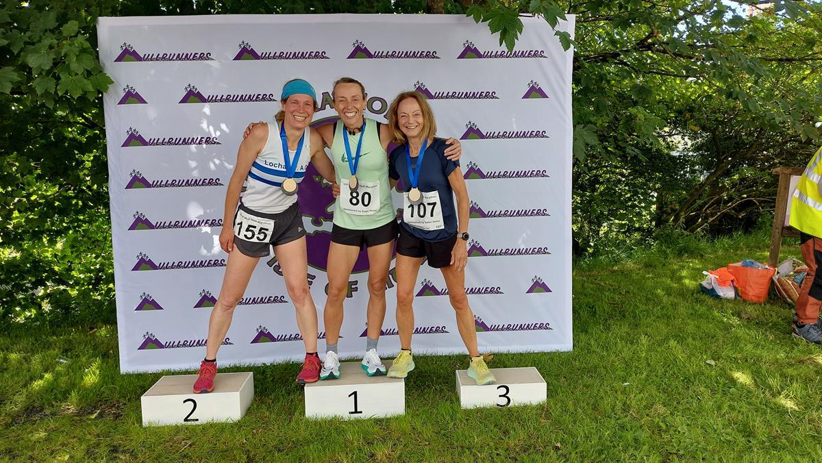 Half Marathon women's podium. Photograph: Alan Parker.