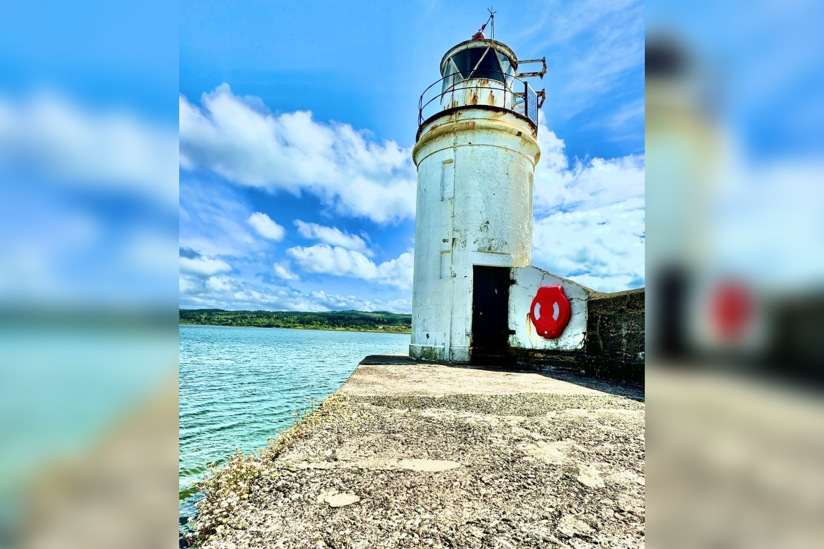 The photograph of Ardrishig lighthouse which has highlighted its need for a new lick of paint, according to locals. Photograph: Allan Redpath