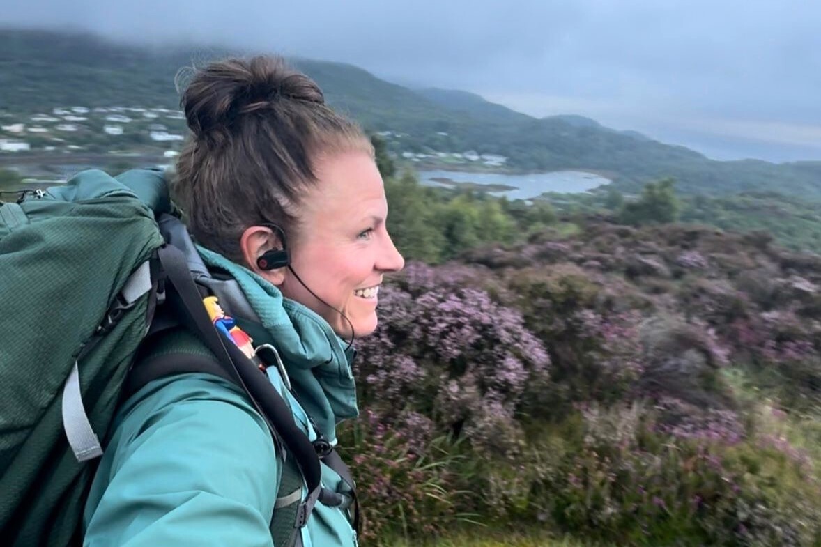 Woman walking GB coastline passes through Kintyre
