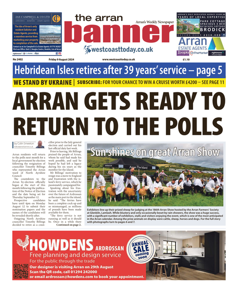 Arran Banner 9 August 2024