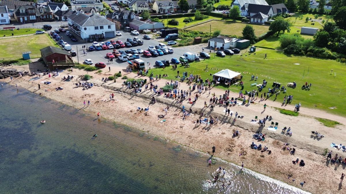 Brodick beach barbecue. 