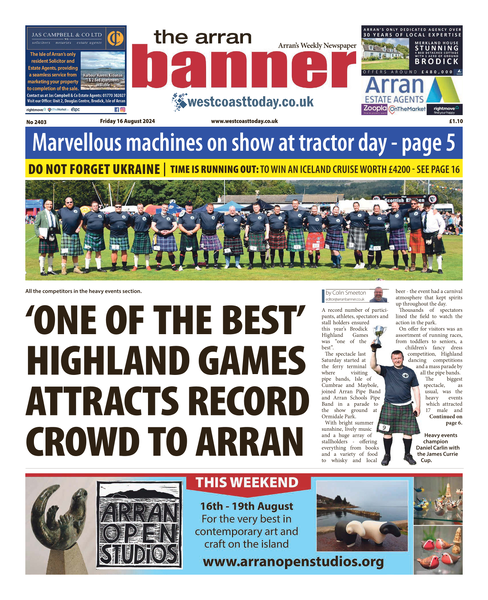 Arran Banner 16th August 2024