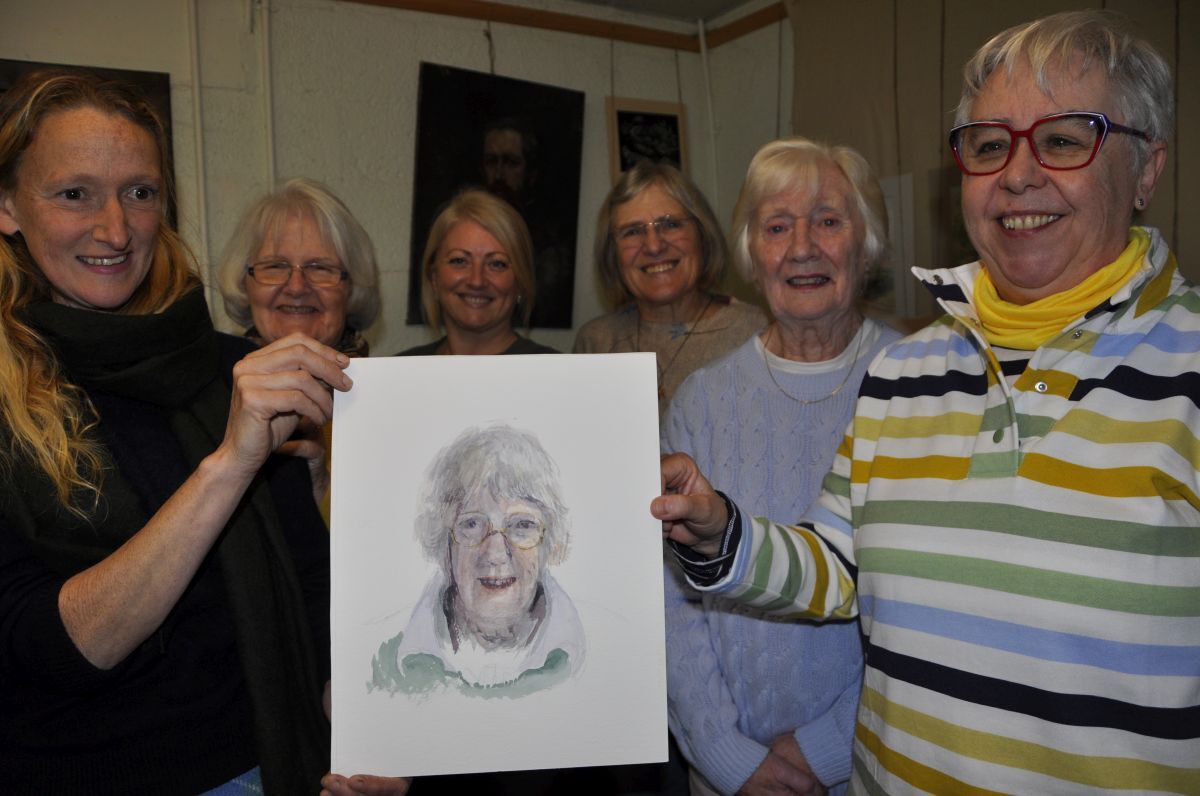 Gloria's friends and carers who helped organise last week's exhibition and sale.