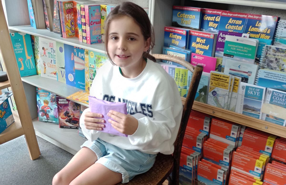 Harper Smith with her book token prize