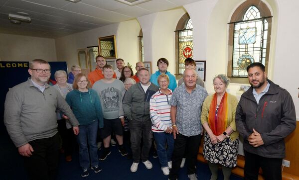 The group from Dudley were welcomed by local people to view the stained glass windows installed in the Fort William Kilmallie Duncansburgh Church Photograph: Iain Ferguson, alba.photos.