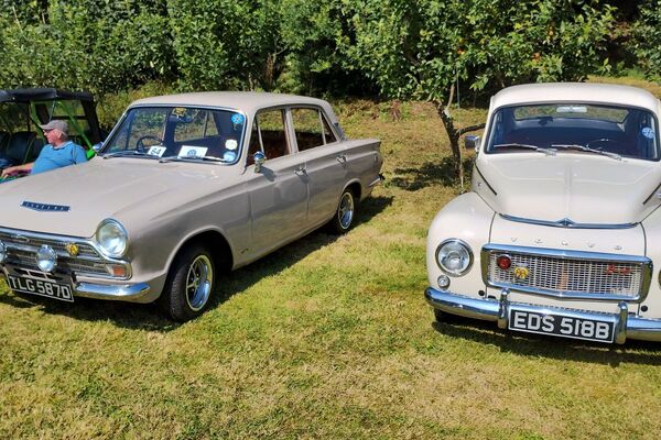 A 1966 Ford Cortina Mk 1 and a 1964 Volvo PV 1800 were among the exhibits.