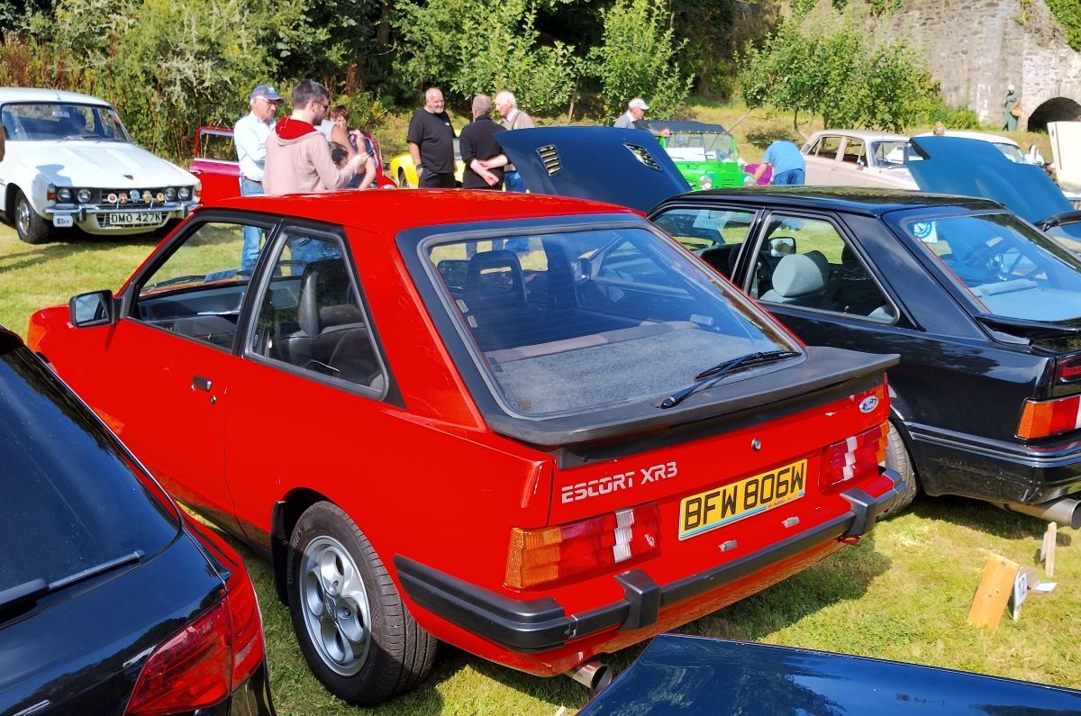 A Ford Escort XR3 was among the displays.