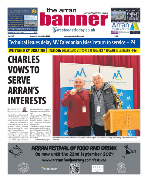 Arran Banner 20th September 2024