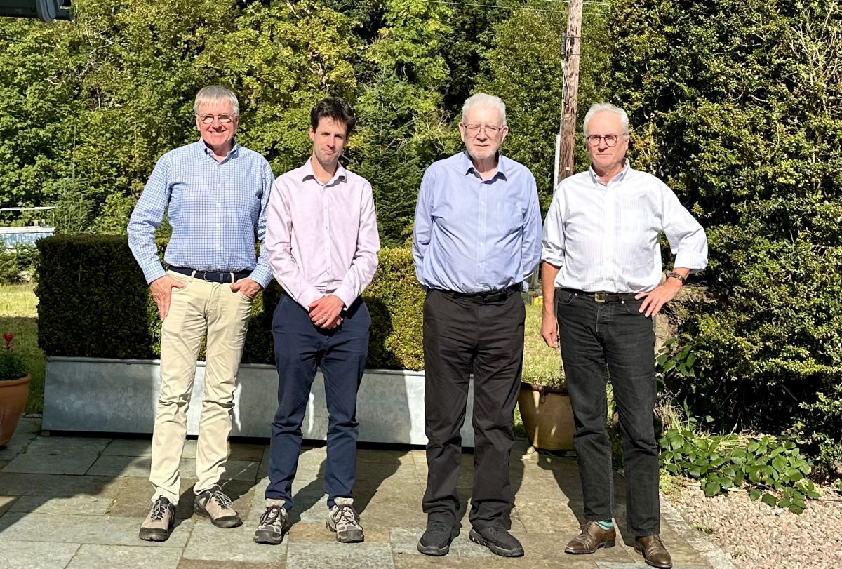 Ardtornish Estate directors met with senior officials from the Land Reform team, pictured here are Dennis Overton, OBE; Hamish Trench; Michael Russell and Hugh Raven. Ardtornish Estate directors met with senior officials from the Land Reform team, pictured here are Dennis Overton, OBE; Hamish Trench; Michael Russell and Hugh Raven.