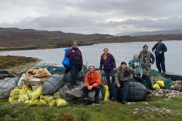 Ulva beach clean collects "half a double decker bus" worth of litter