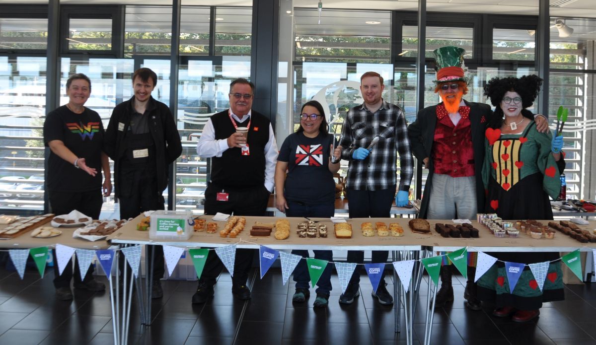 CalMac coffee morning volunteers in the departure lounge.