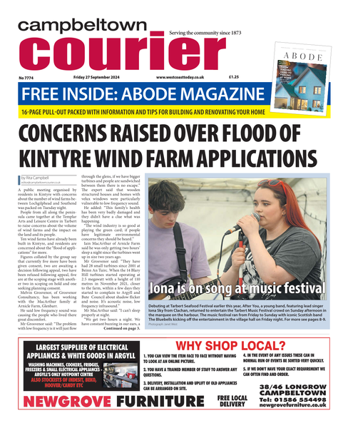 Campbeltown Courier 27 September 2024