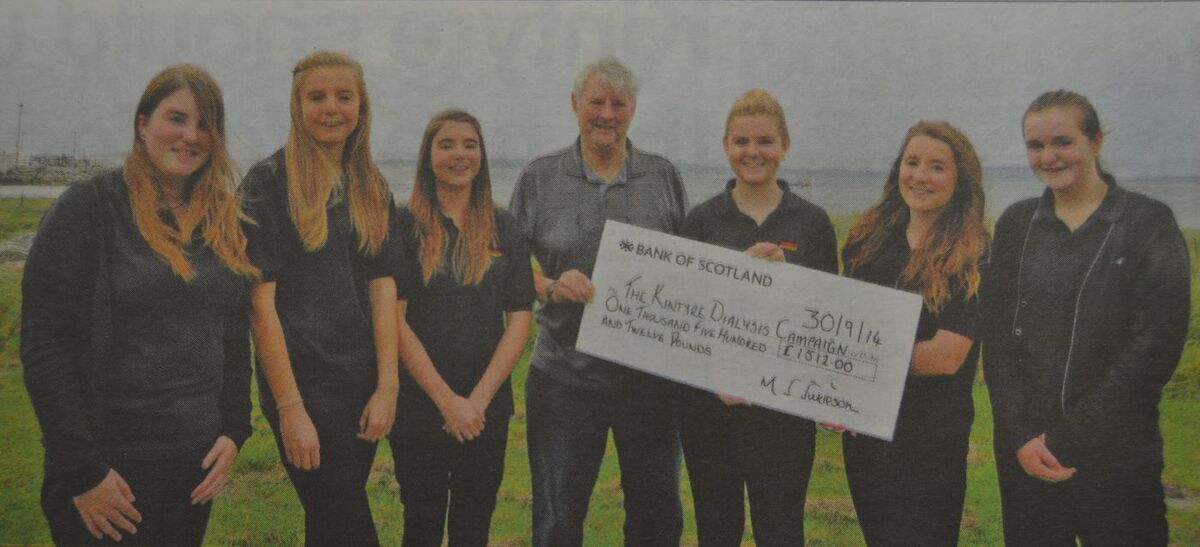 2014: Gigha put its strong community spirit into action as the island raised an amazing £1,512 for the Kintyre Kidney Dialysis Campaign.