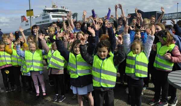 Arran receives VIP visitor as Glen Sannox stops off on sea trials