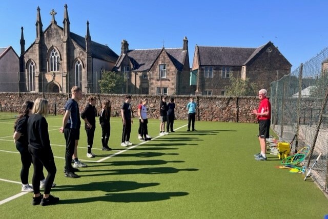 Students have smashing time at tennis training