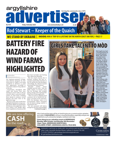 Argyllshire Advertiser 18 October 2024