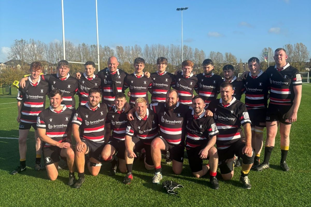 The Arran Rugby Club team which faced GHA Lions last weekend. Photograph: ARC.