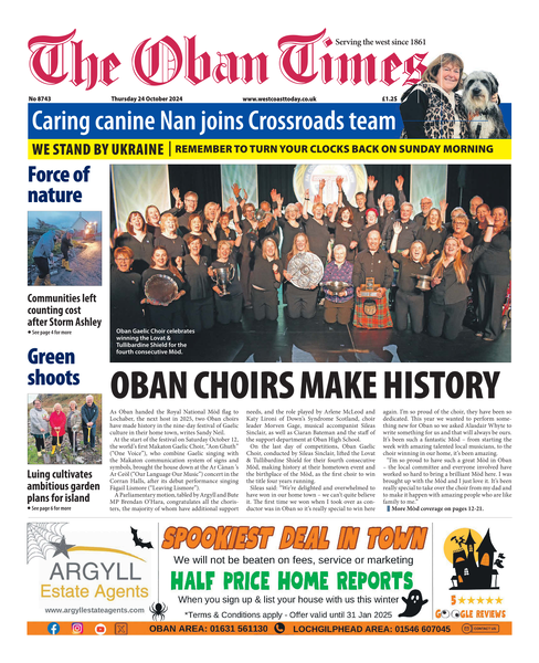 Oban Times 24th October, 2024