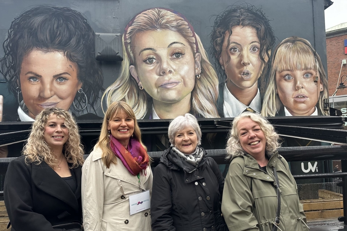 Voices of Argyll's very own 'Derry Girls' Sabrina Bina, Fiona MacNab, Janis and Jenny Love.