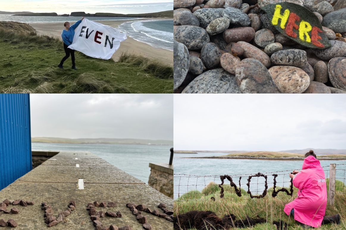 The #EvenHereEvenNow campaign has been launched by island artists, including those on Lewis and North Uist.