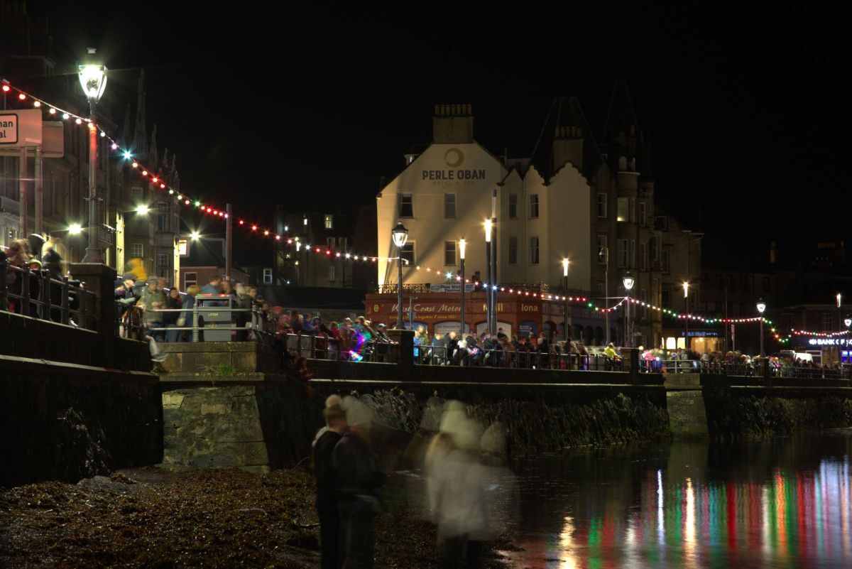 The fireworks drew in huge crowds.