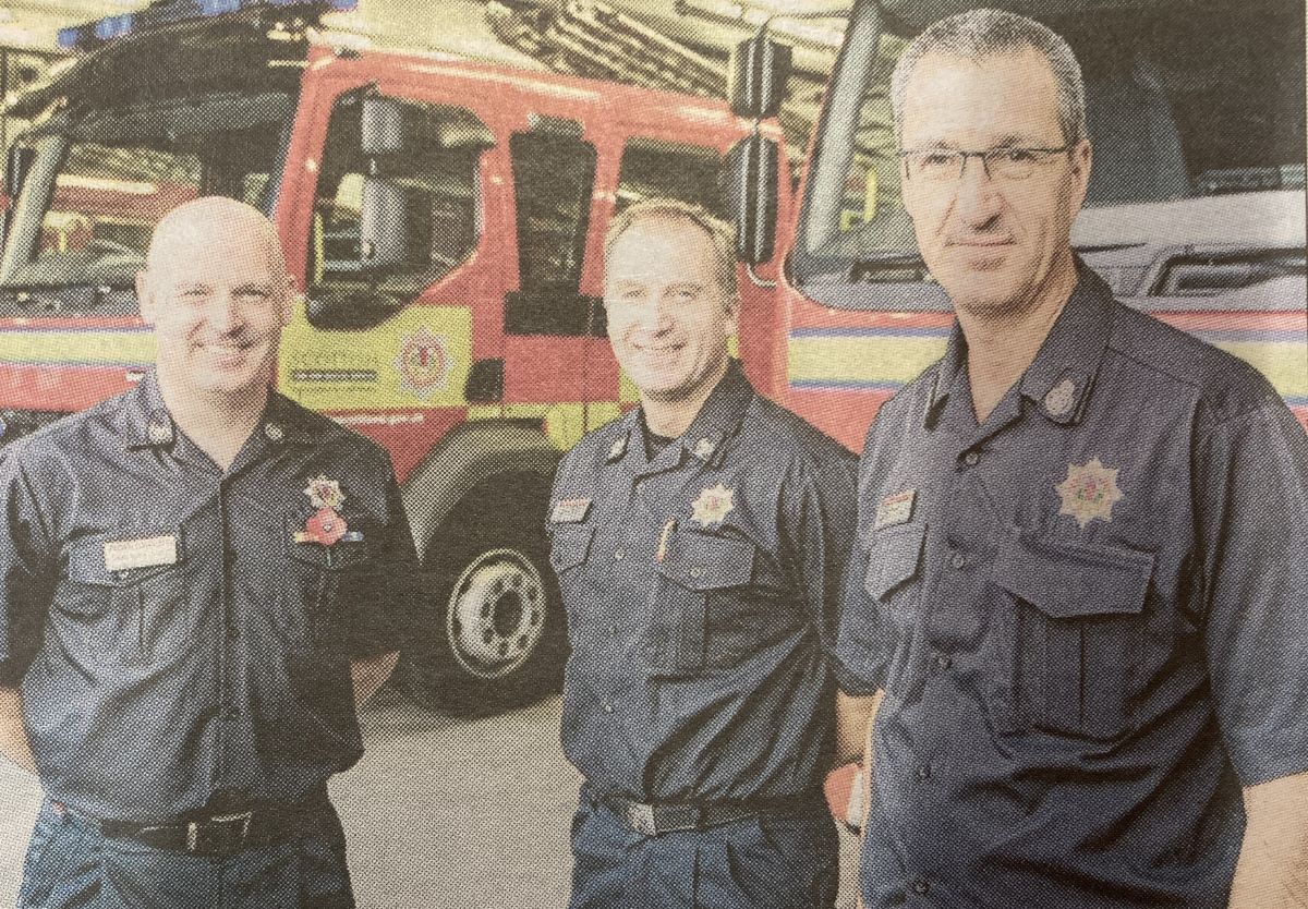 2014: Lochaber group manager Pat McElhinney; local senior officer for Argyll Bute, East and West Dumbartonshire Paul Connelly, and director of service delivery for Scotland assistant chief officer Dave Boyle. Picture: Iain Ferguson, The Write Image.