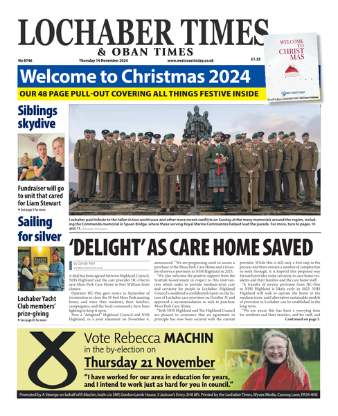 Lochaber Times 14th November, 2024