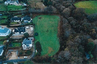 An aerial view of the proposed site. Photograph: NAC.