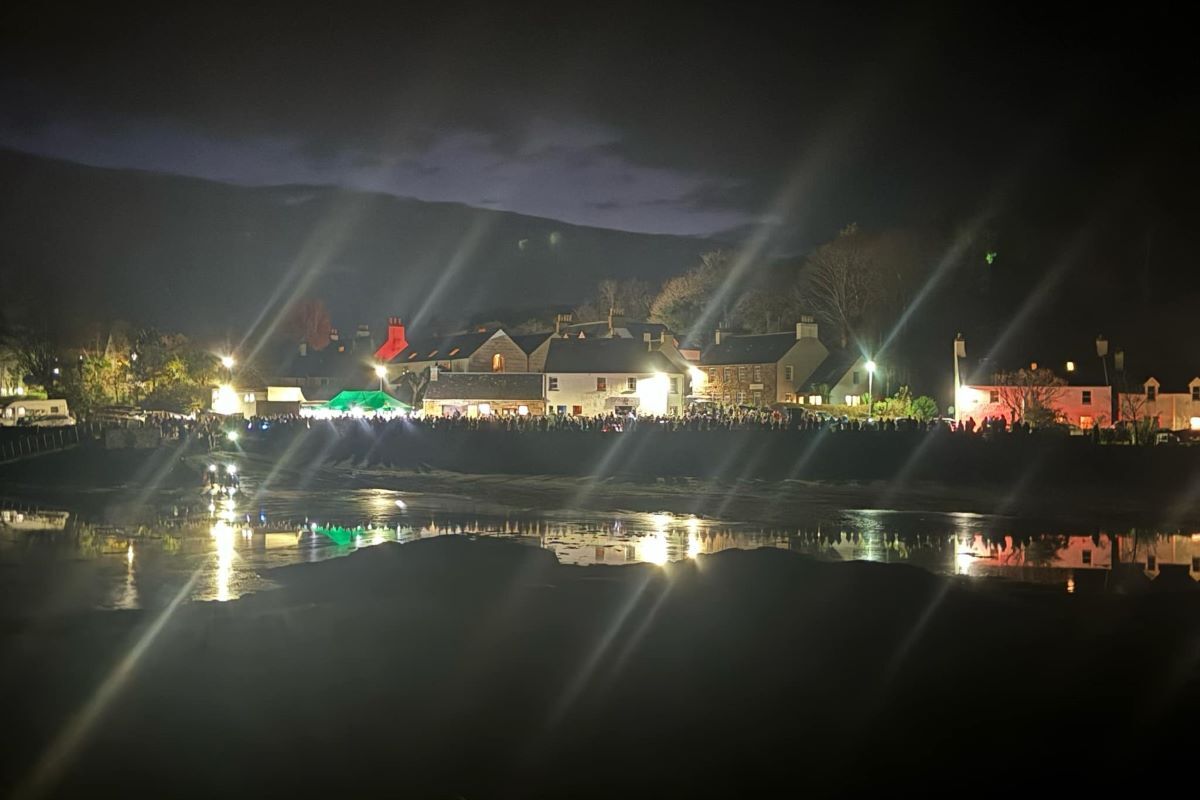 Record crowd gathered for fireworks display in Plockton